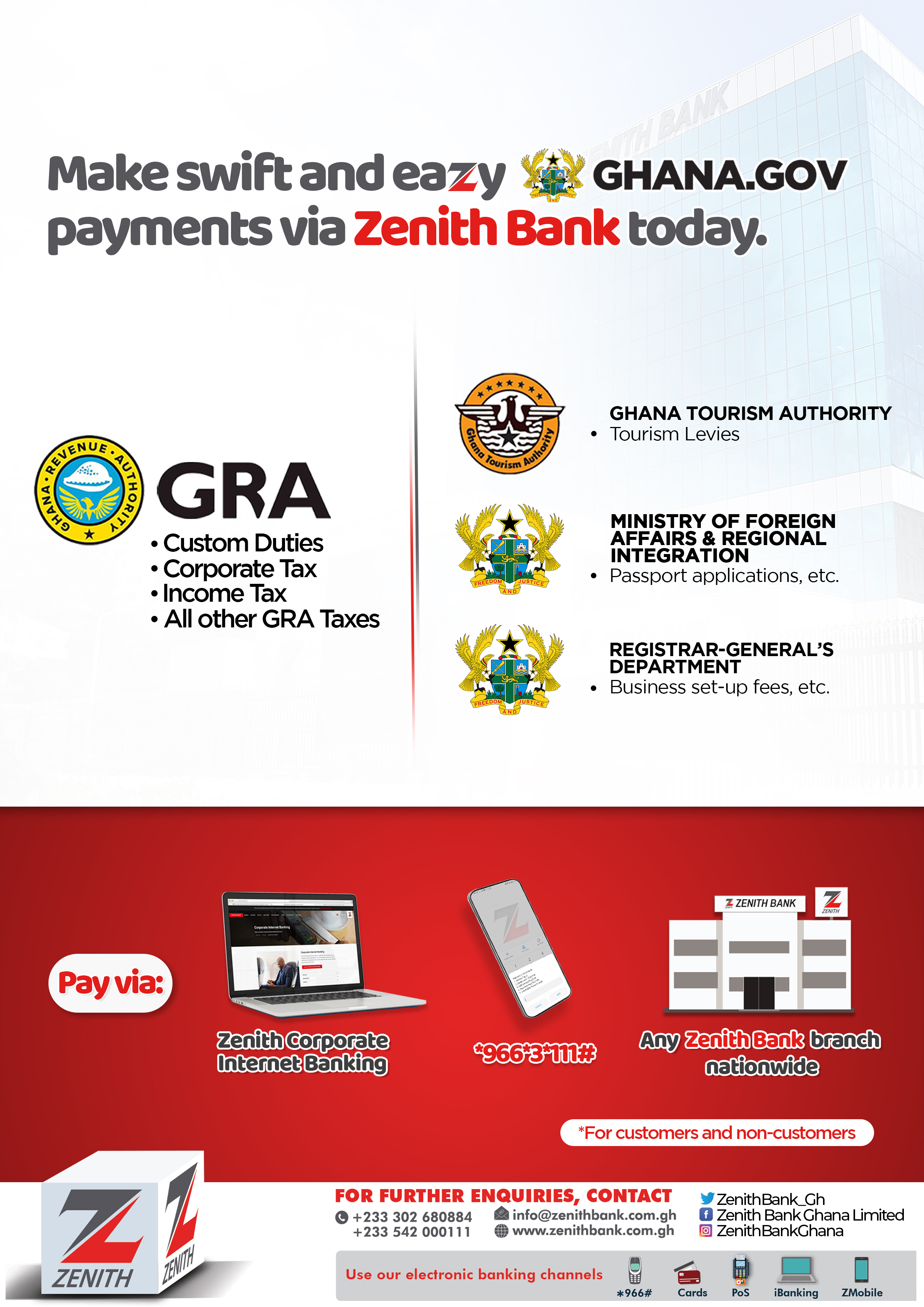 Zenith bank outlet customer care online